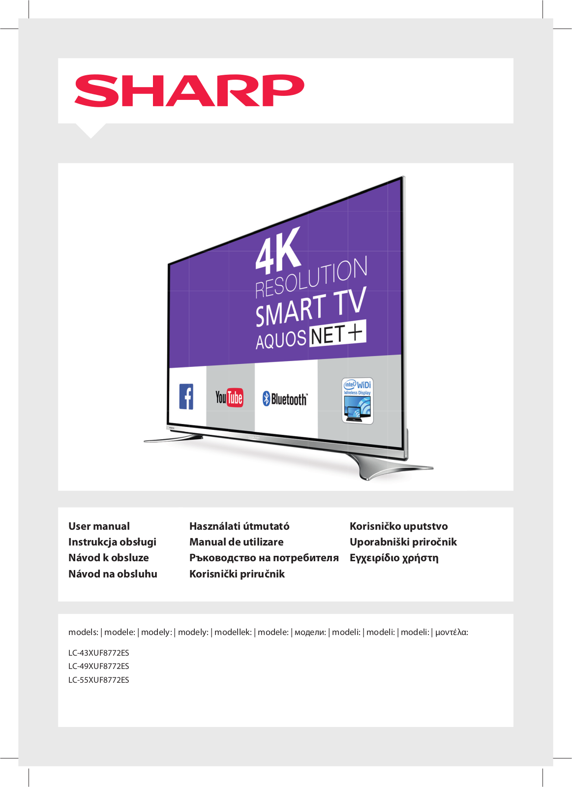 Sharp LC-55XUF8772ES User Manual