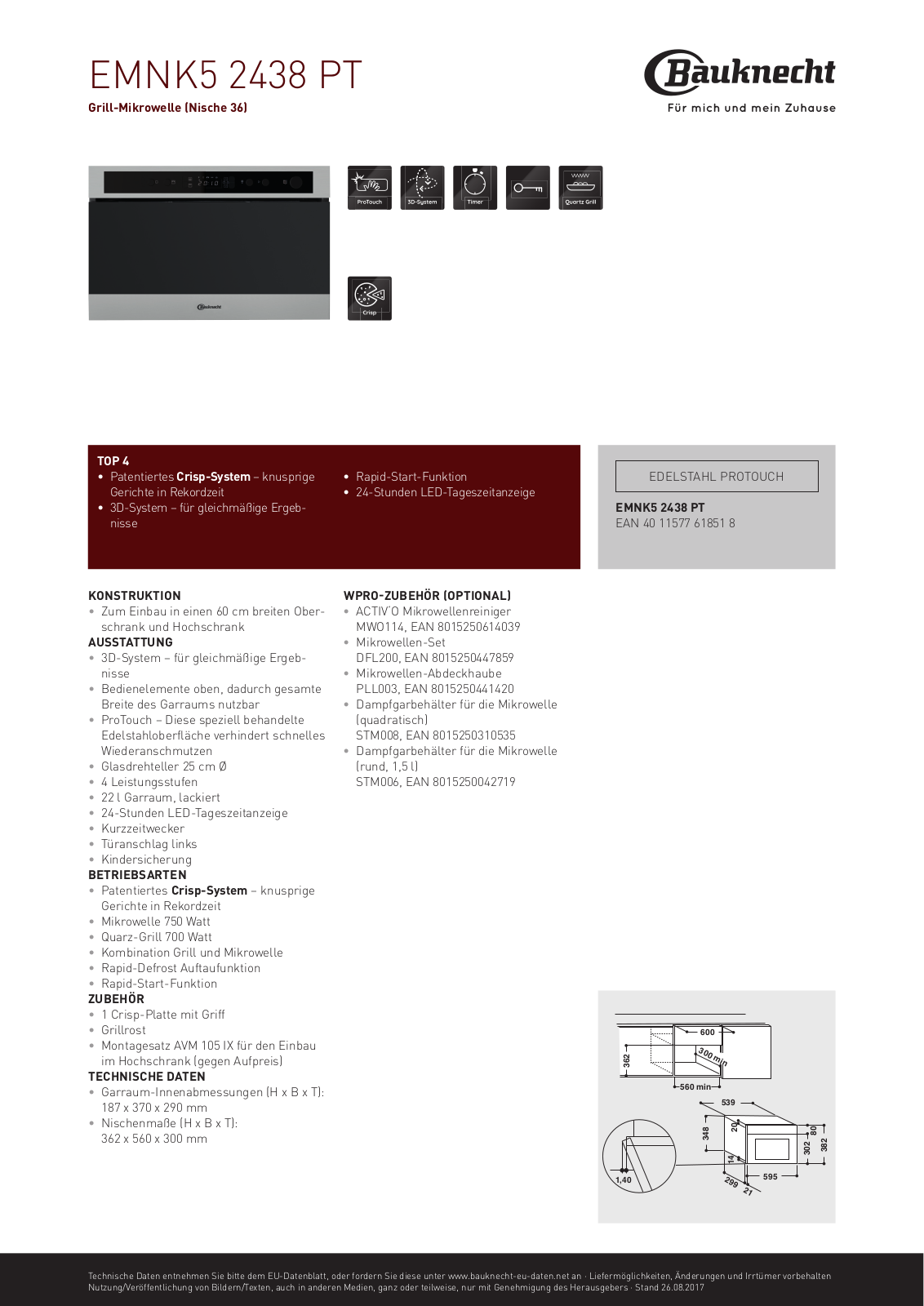 Bauknecht EMNK5 2438 PT User Manual