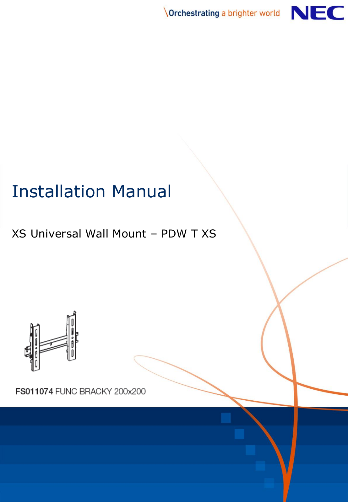 NEC PDW T XS operation manual