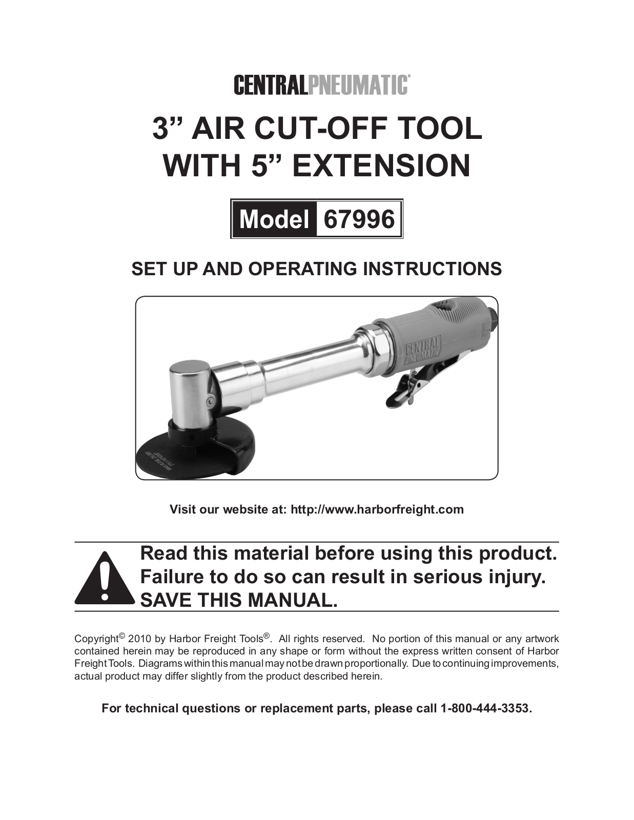 Harbor Freight Tools 67996 Product manual