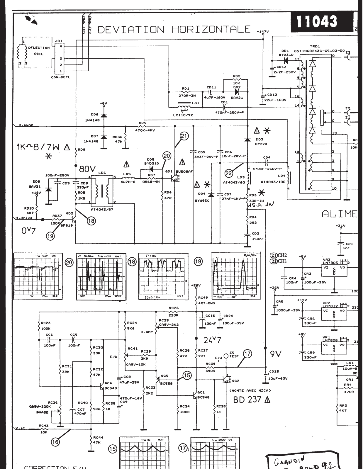 GRANDIN TV 71 Schematic