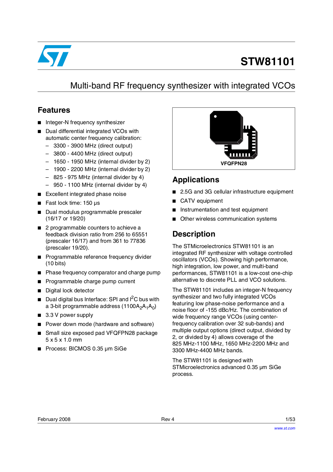 ST STW81101 User Manual