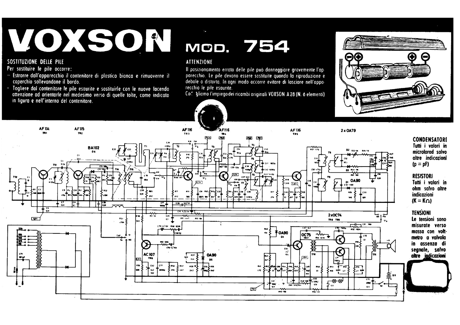 Voxson 754  i schematic