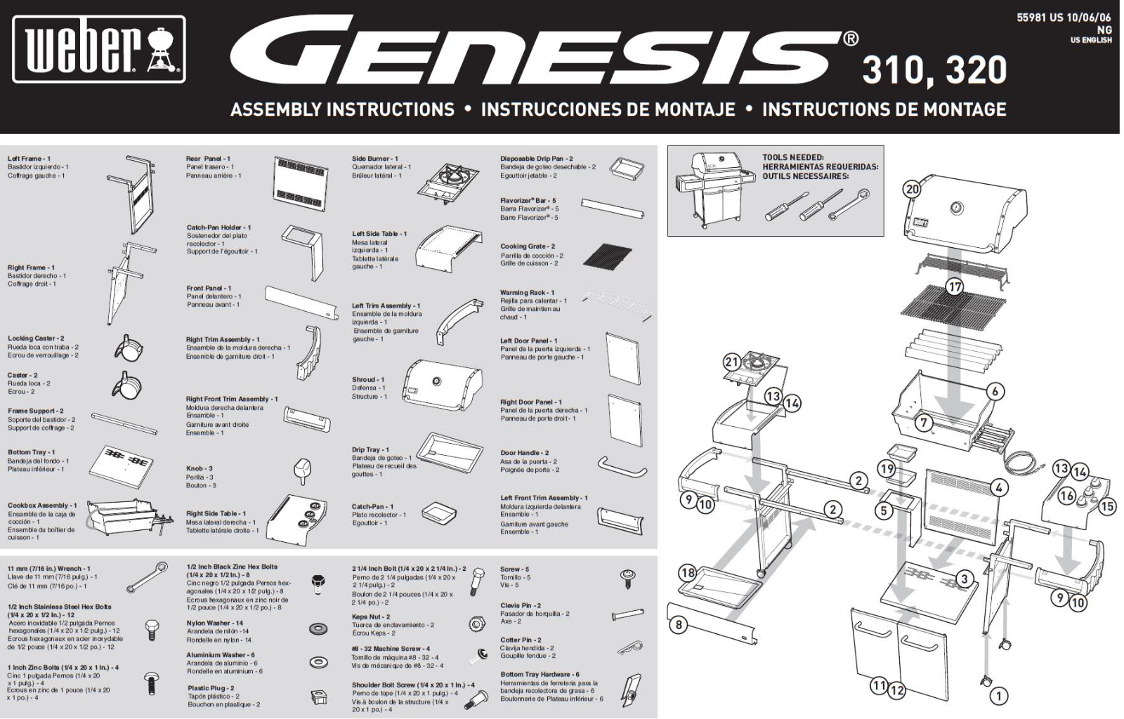 Weber 3841001 Genesis E-310 Np, 3851001 Genesis E-320 Ng, 3841301 Genesis Ep-310 Ng Installation Instruction