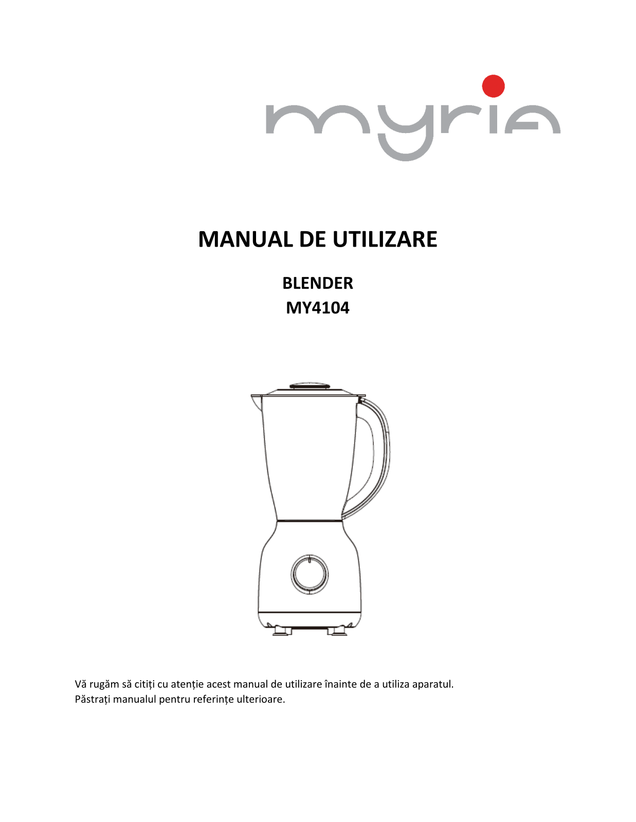 Myria MY4104 User Manual