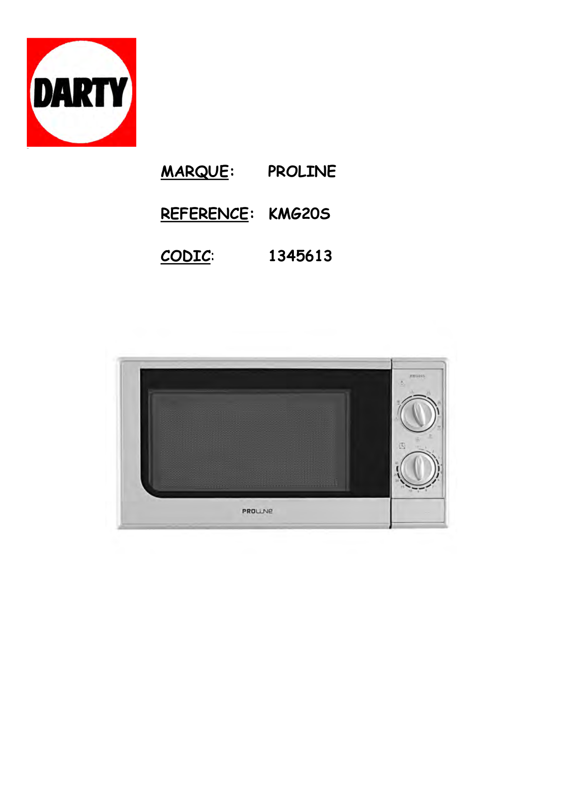 PROLINE KMG20 User Manual