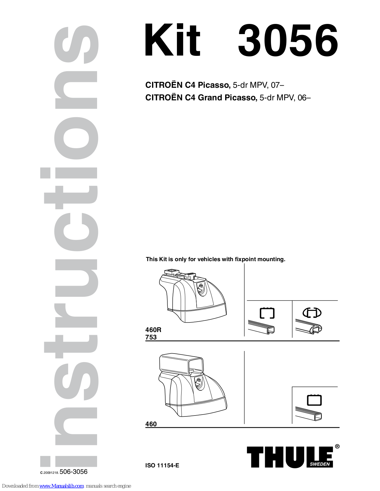 Thule Kit 3056 Instructions Manual