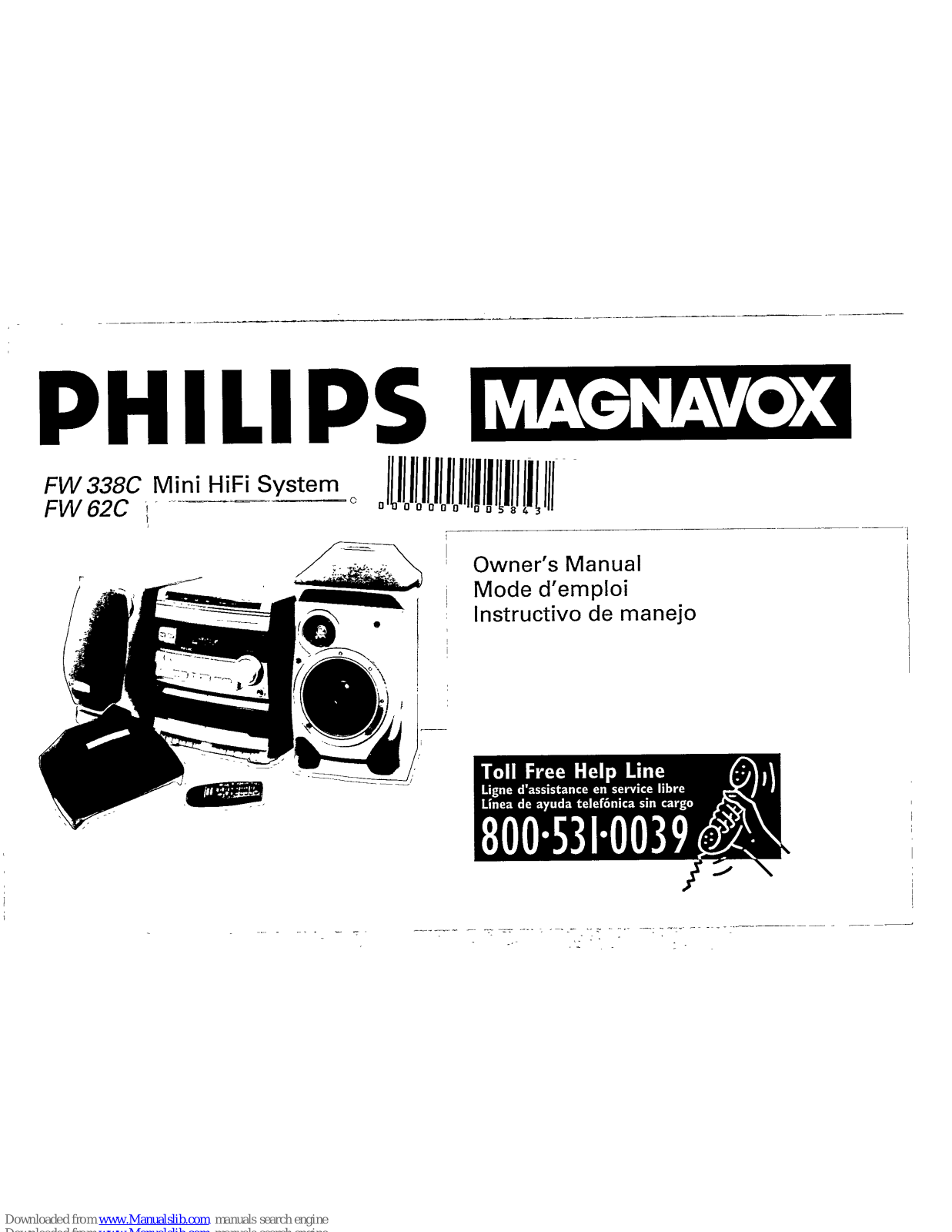 Philips/Magnavox FW 62C Owner's Manual