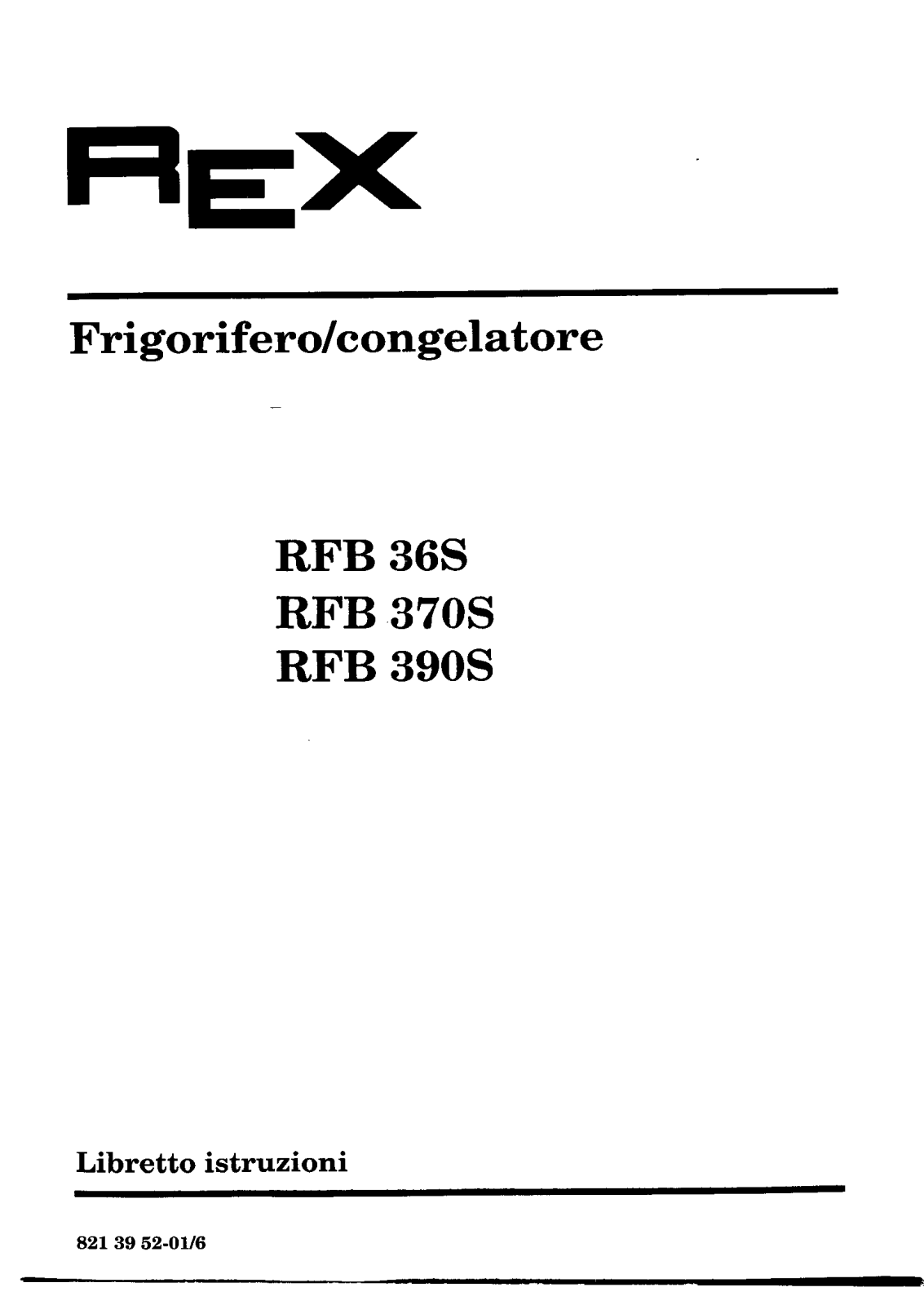 Rex RFB 370S, RFA25 User Manual