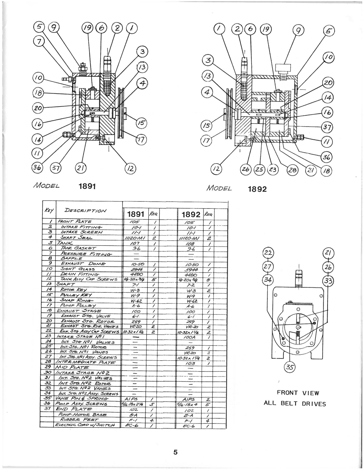 Thermal Engineering 1892 Parts List