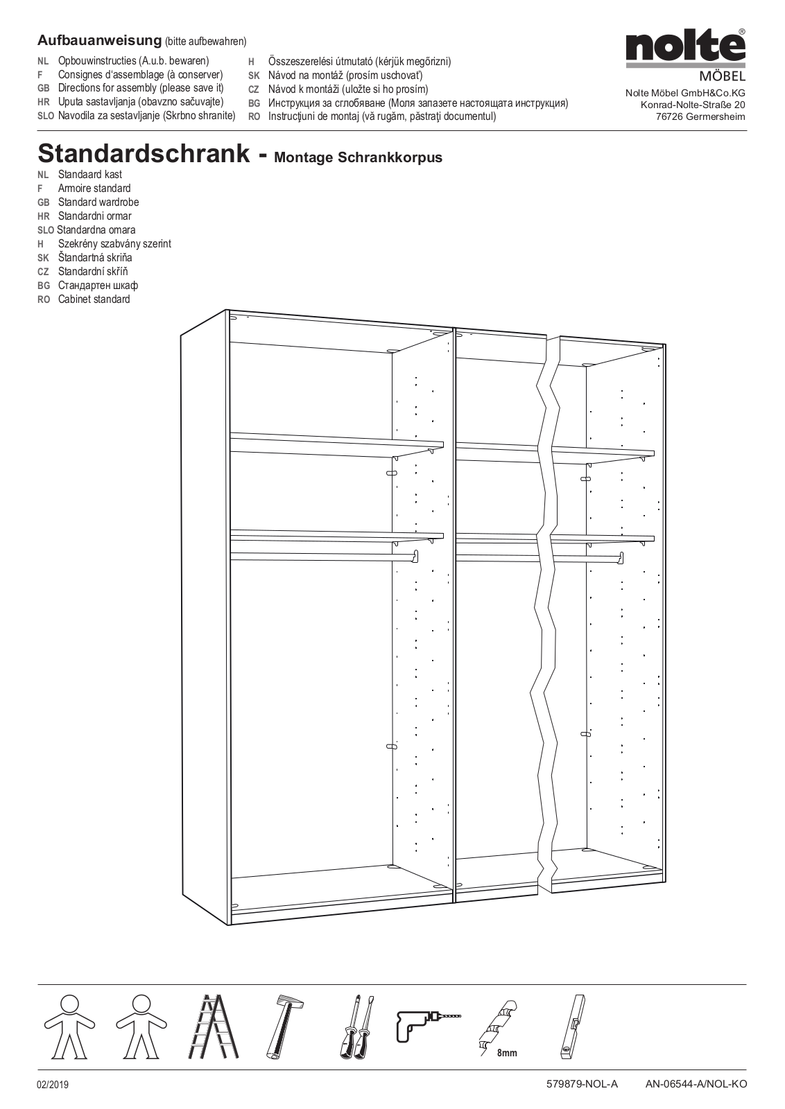 nolte Mobel Marcato 2.1 Assembly instructions