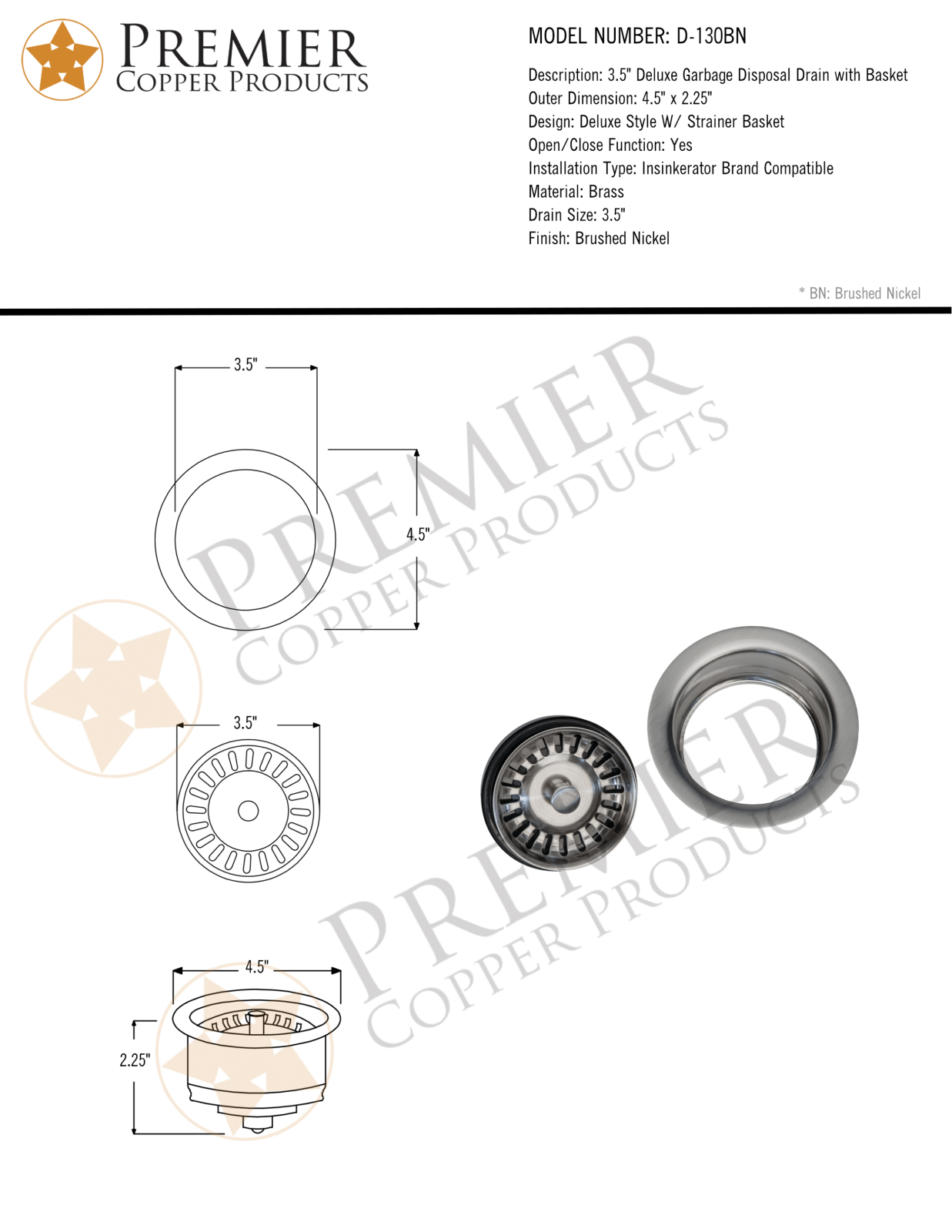Premier Copper Products IER1640 Specifications - ManualMachine.com