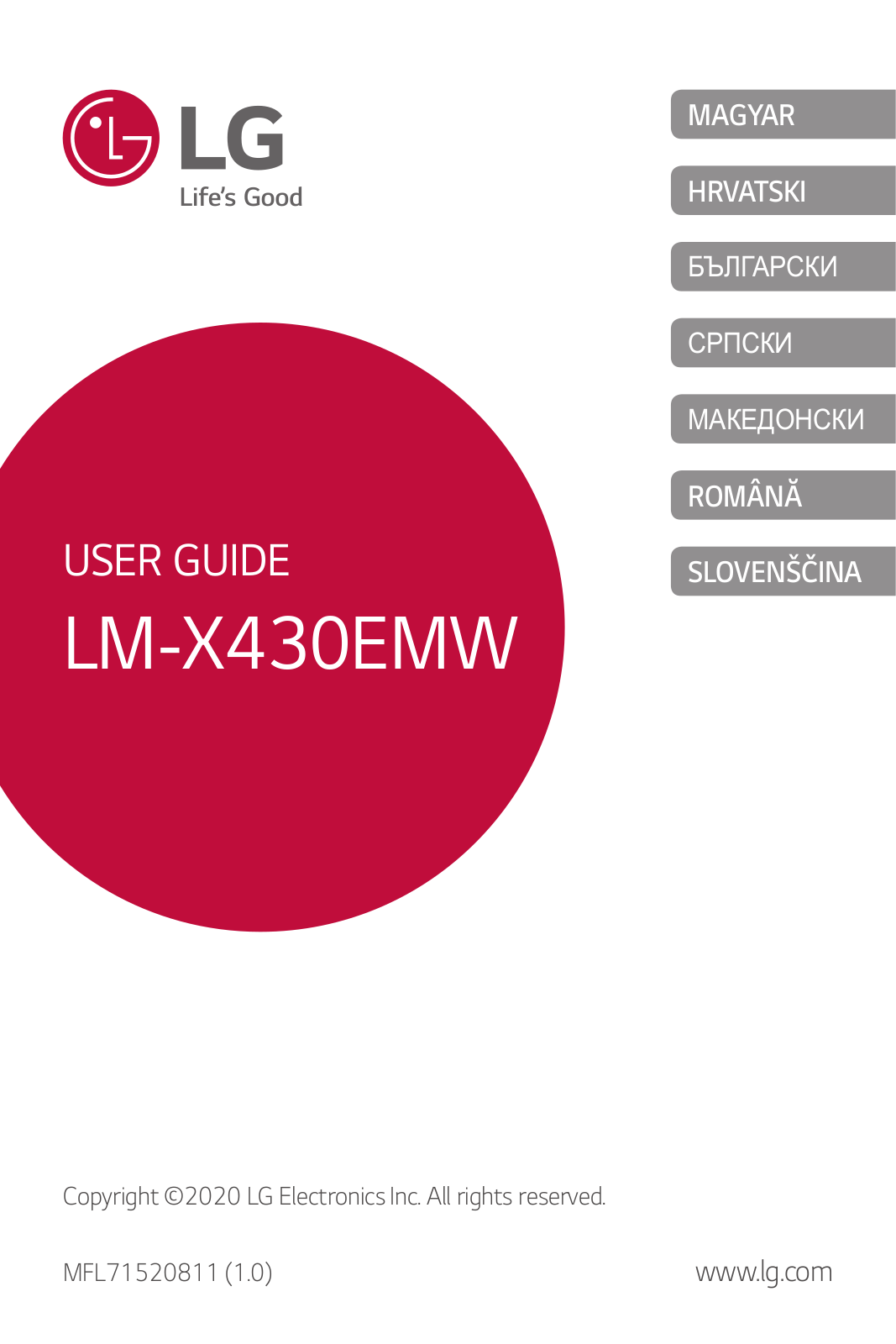 LG LMX430EMW Owner's Manual