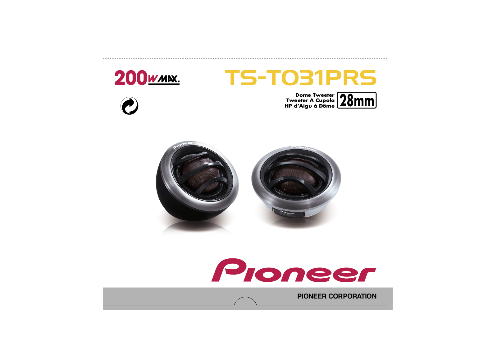 Pioneer TS-T031PRS User Manual