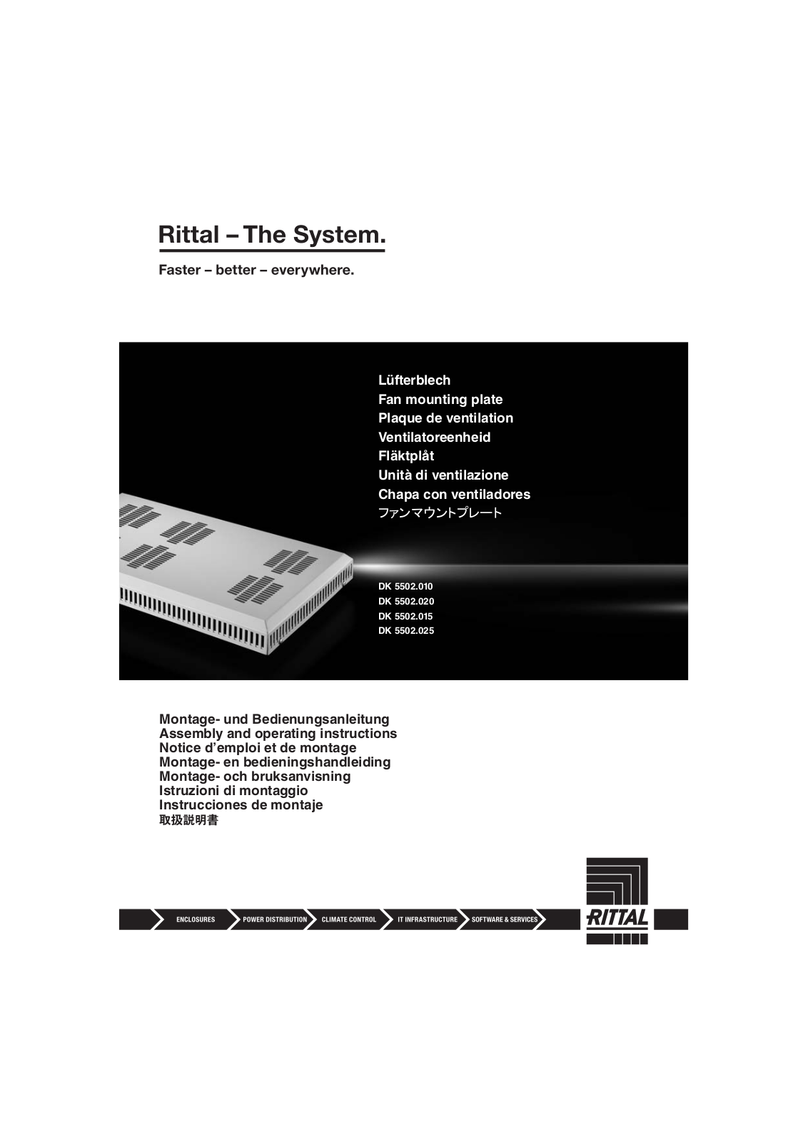 Rittal DK 5502.010 operation manual