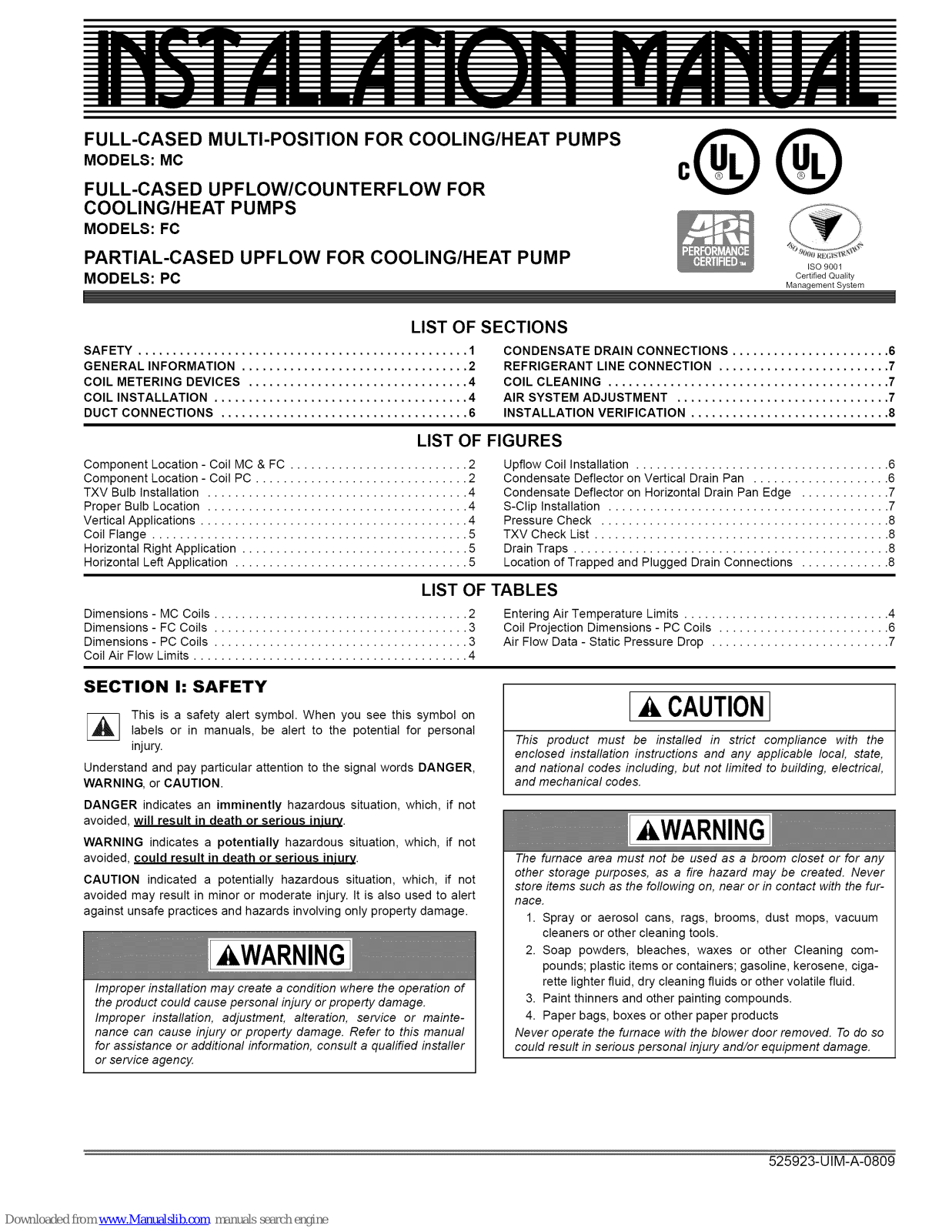 Johnson Controls Unitary Products MC18B, MC24A, MC24B, MC30A, MC30B Installation Manual - ManualMachine.com