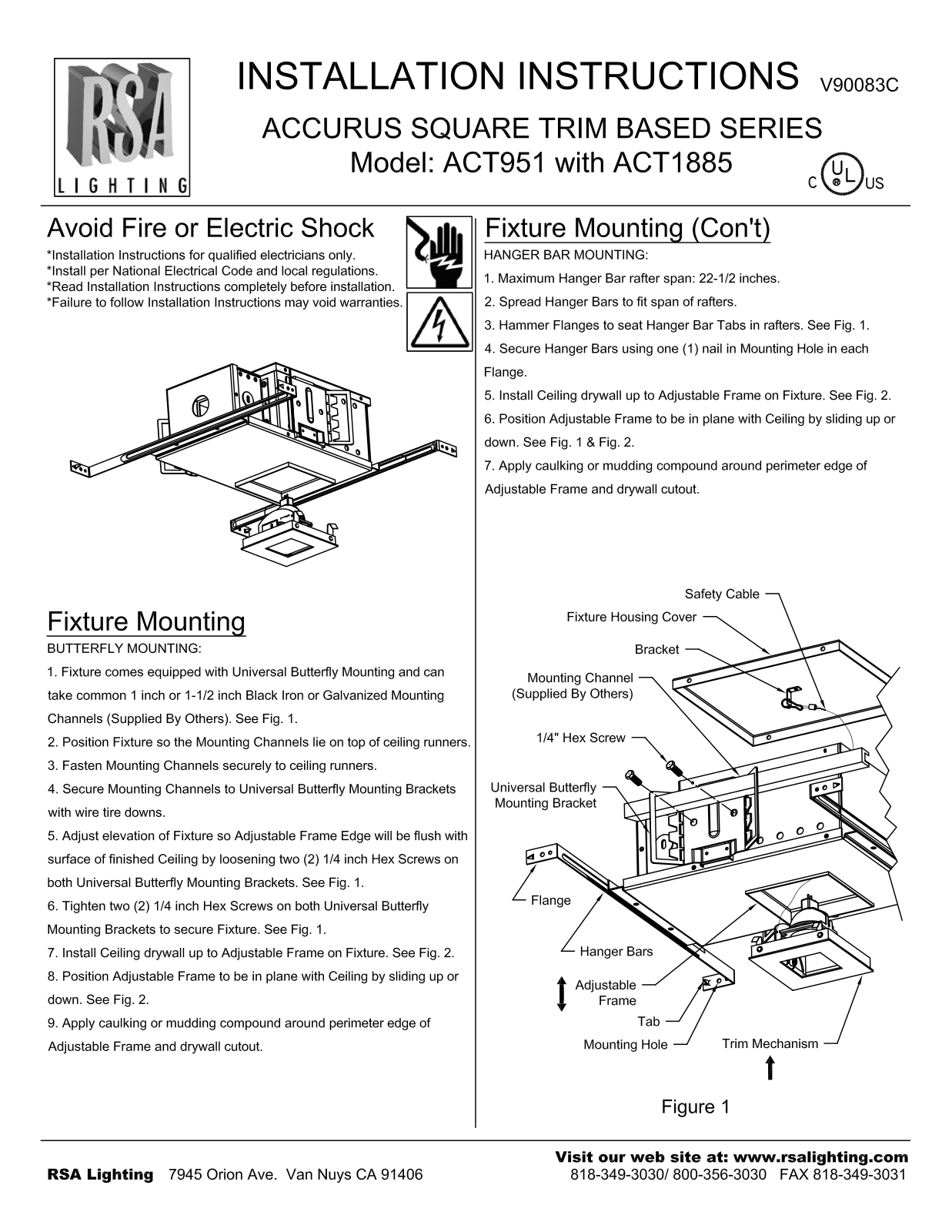 Cooper Lighting ACT1885 User Manual