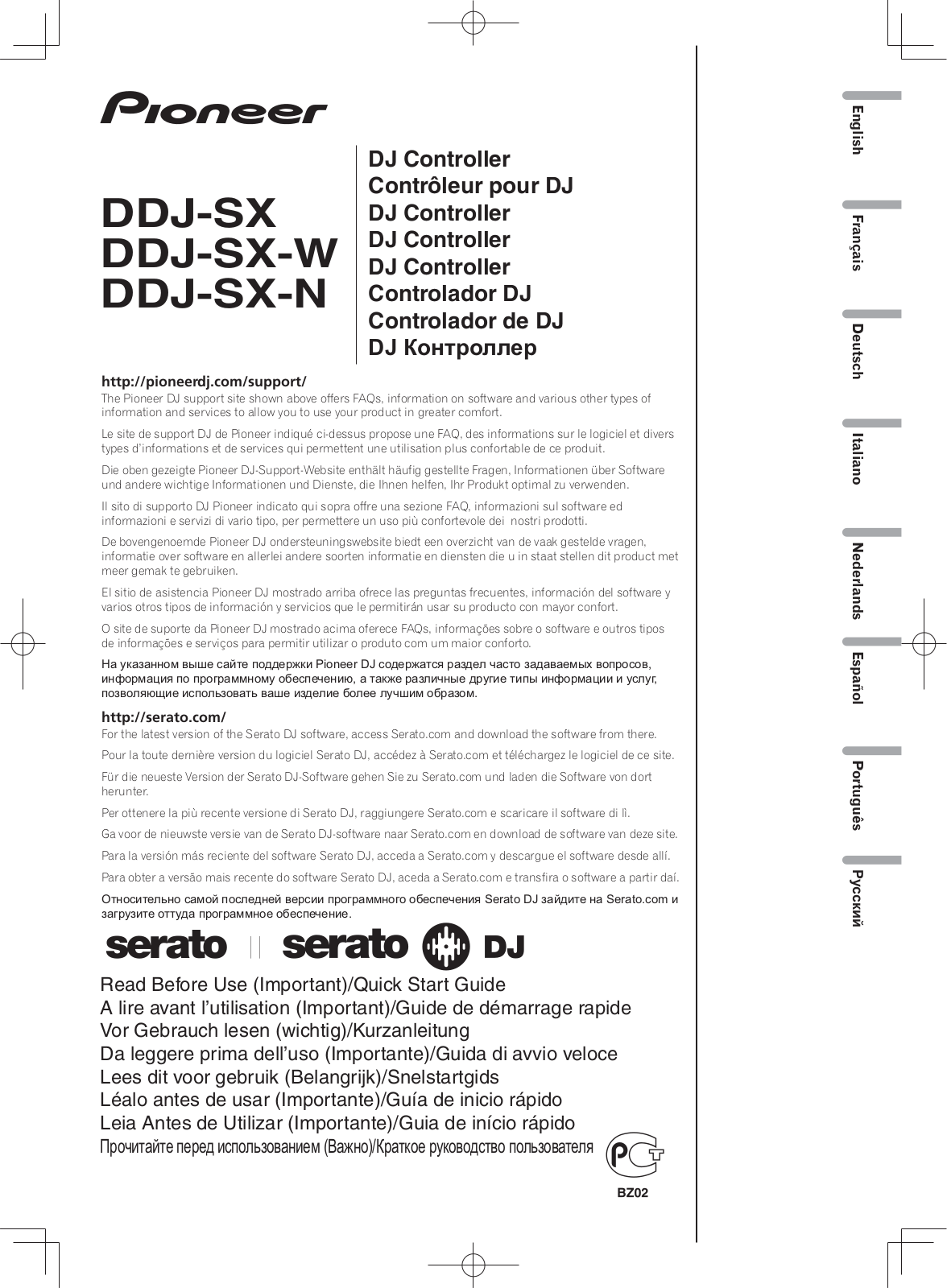 Pioneer DDJ-SX User Manual