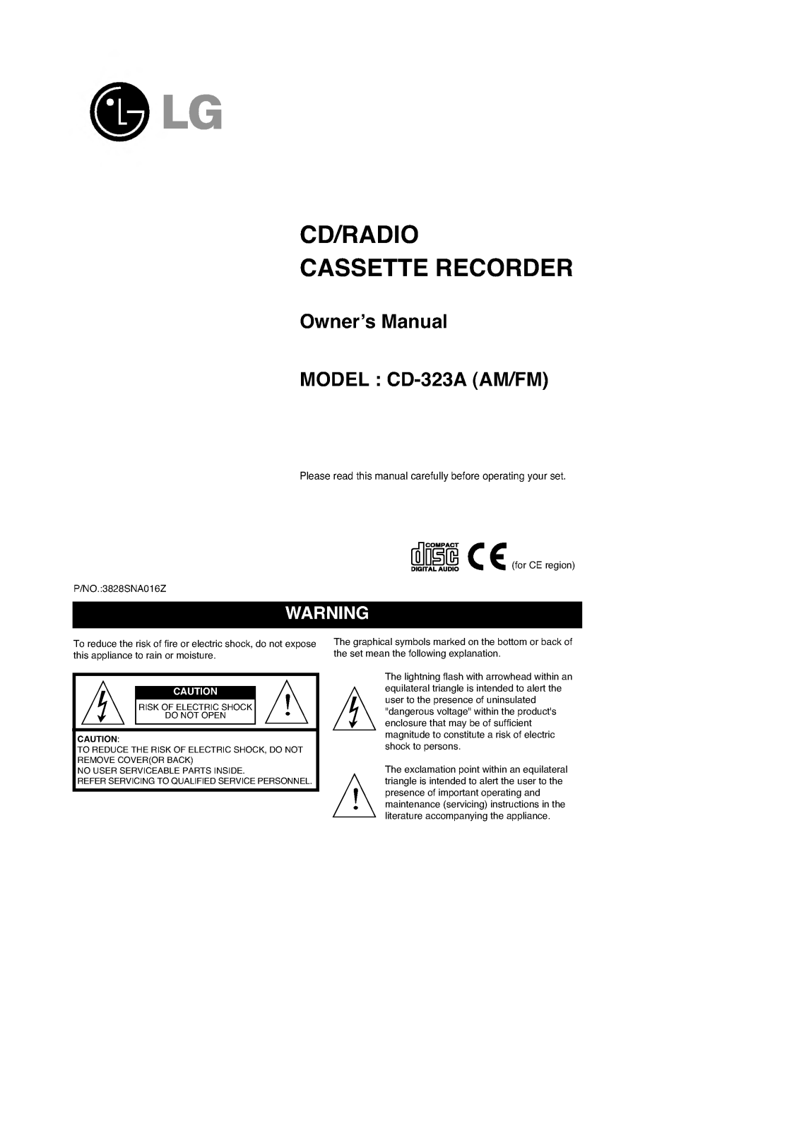 LG CDK323A User Manual