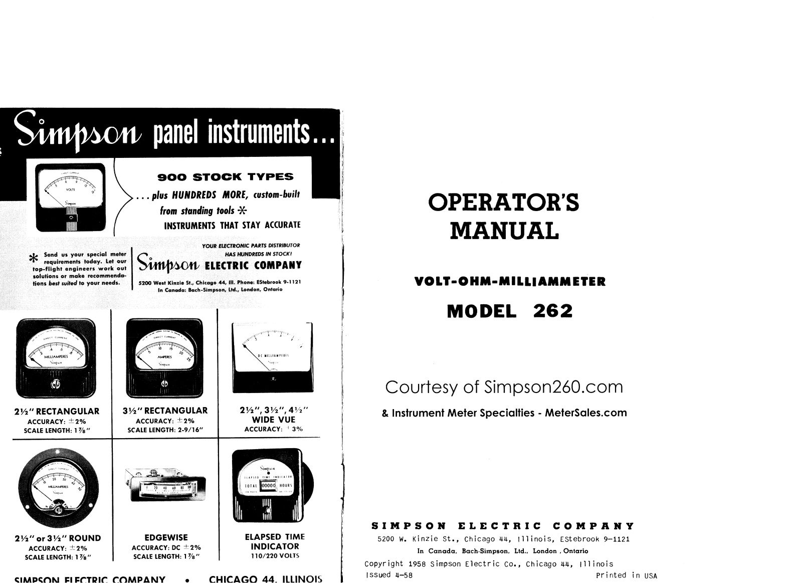 simpson 262-1 Schematic