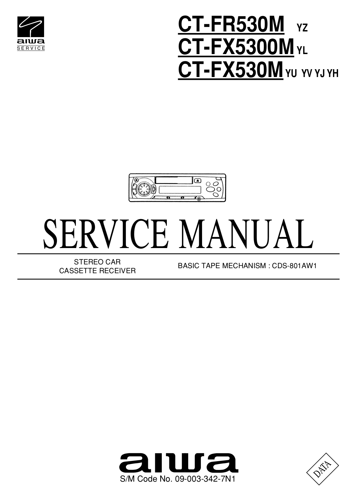 Aiwa CTFR-530-M, CTFX-530-M, CTFX-5300-M Service manual