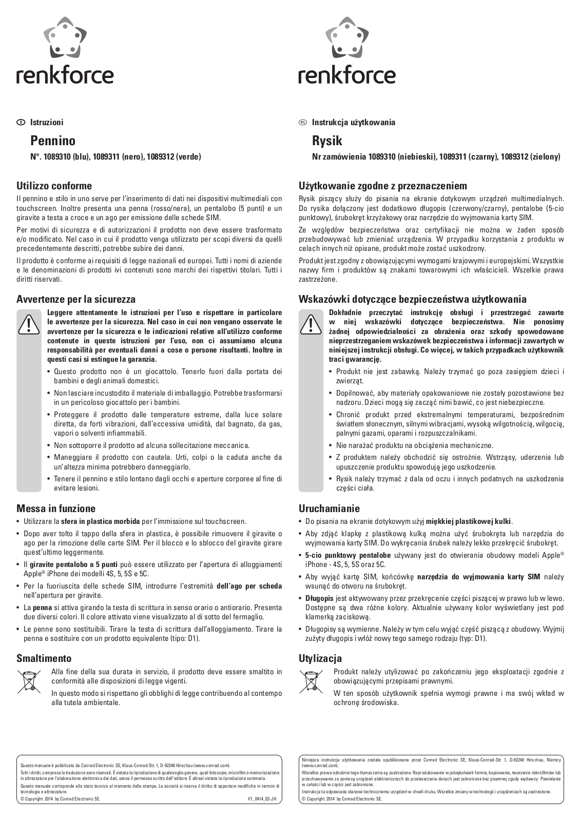 Renkforce STP-01T User guide