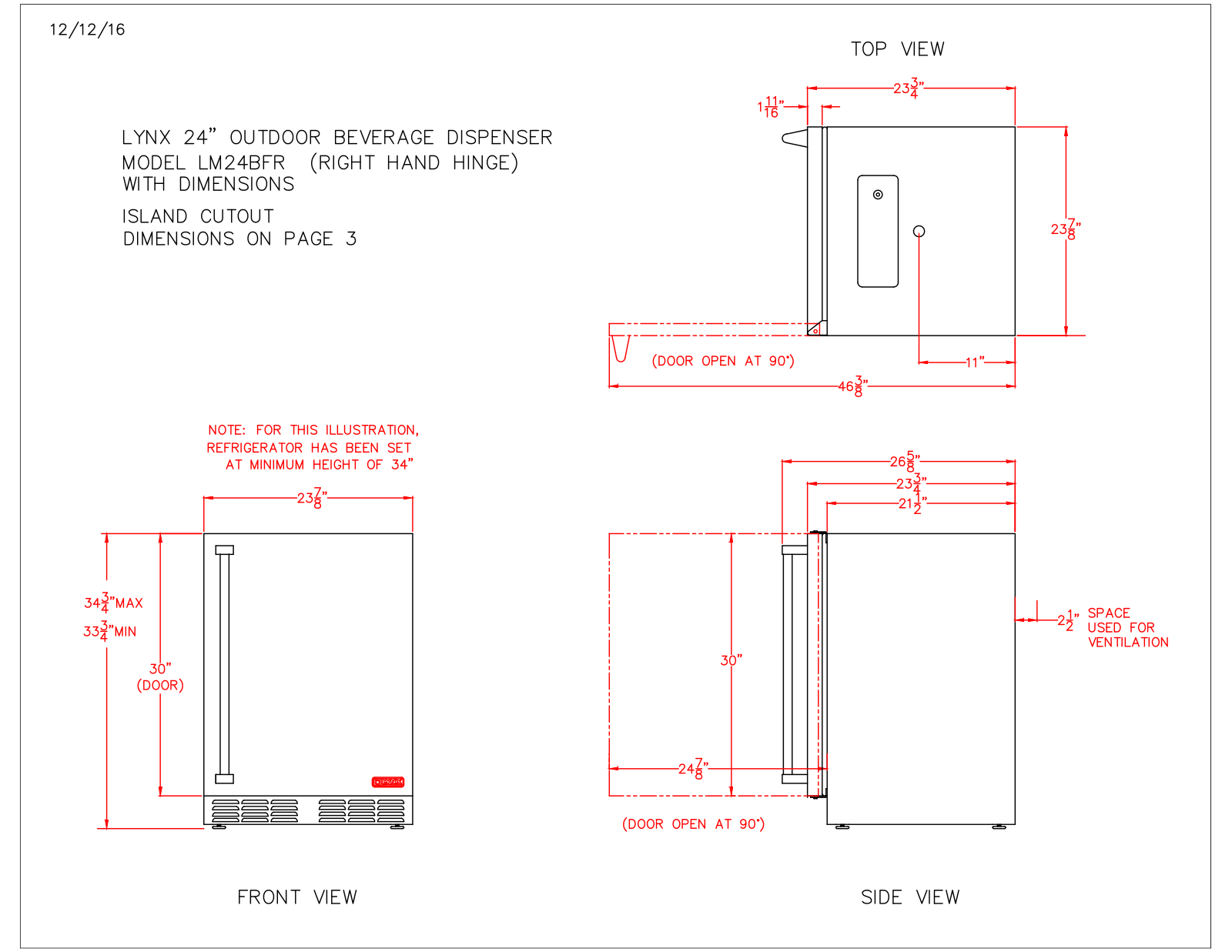 Lynx LM24BFL, LM24BFR User Manual