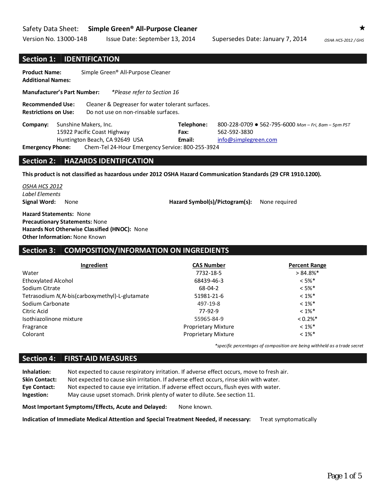 Simple Green 13006 User Manual - ManualMachine.com