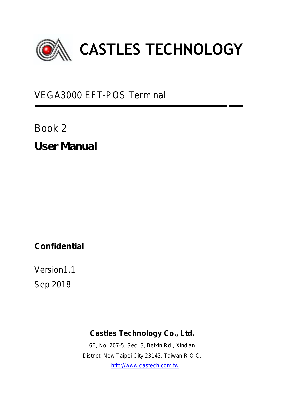 CASTLES TECHNOLOGY T910, VEGA3000 LTE User Manual