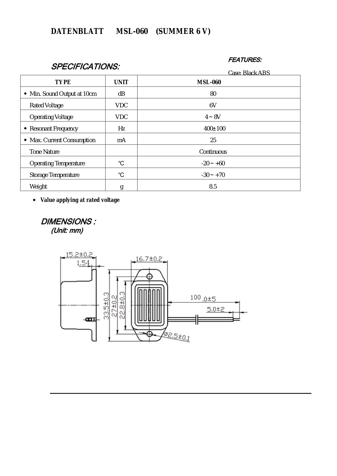 Datasheet SUMMER 6V Datasheet (FREI) - ManualMachine.com
