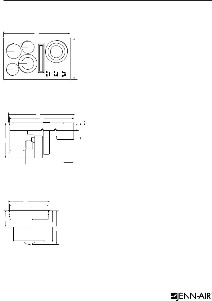 JENN-AIR JED4536GS, JED4536KS Dimension Guide