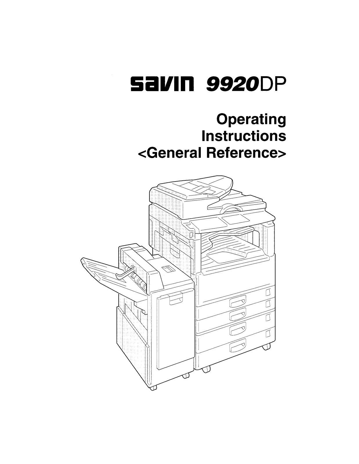 Savin 9920DP User Manual