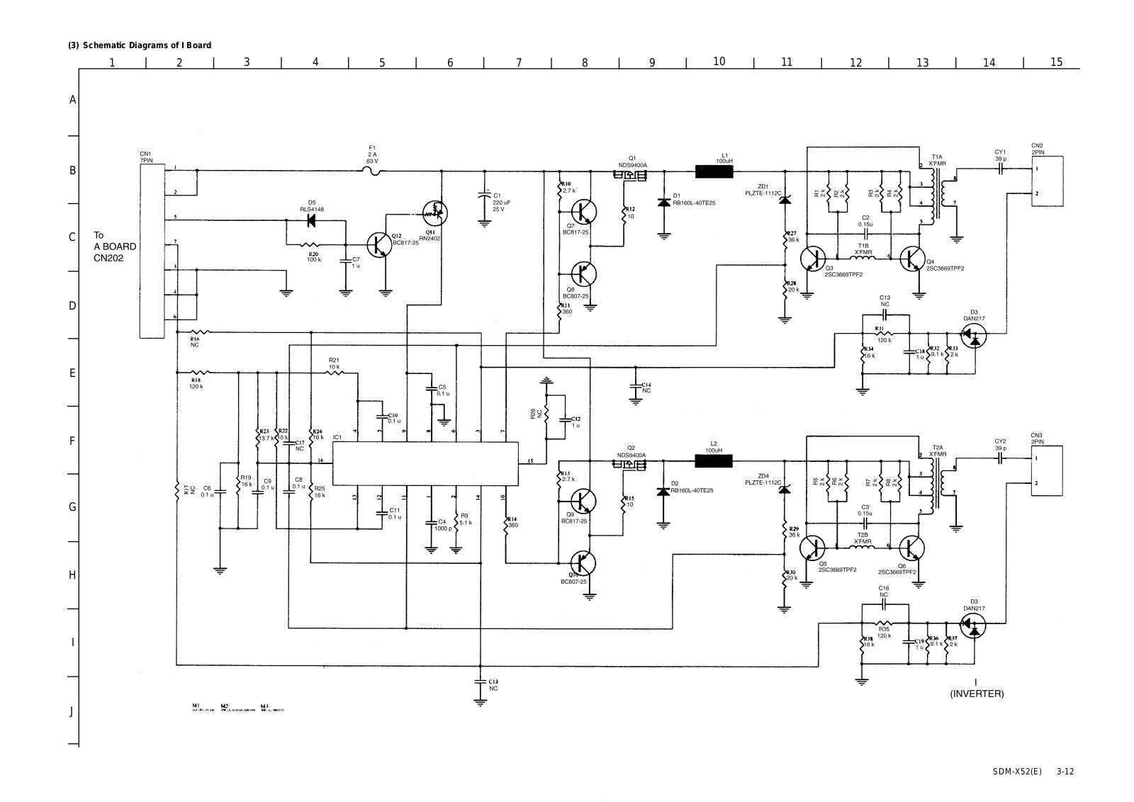 Sony SDM-X52 Schematic