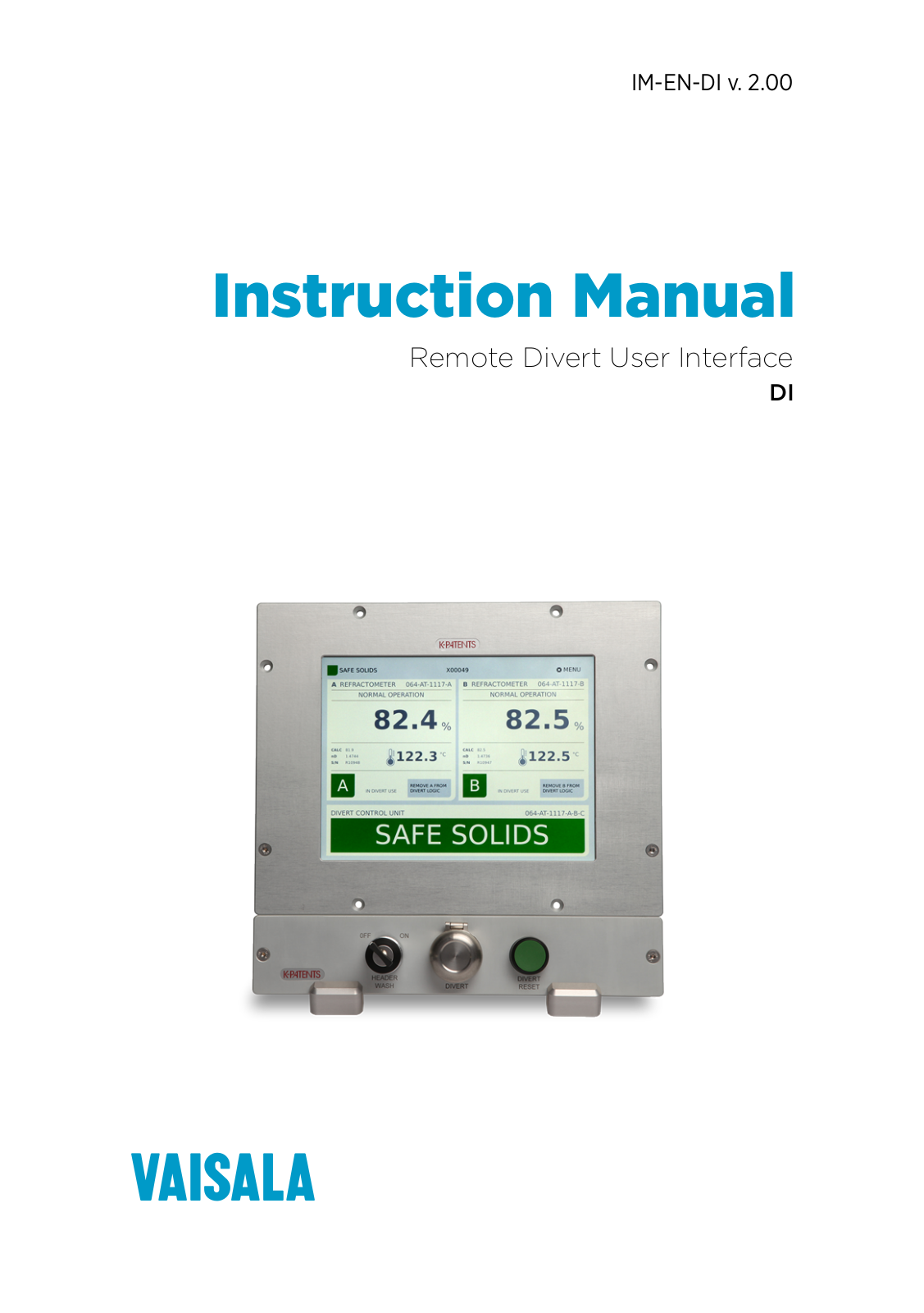 Vaisala Remote Divert Instruction Manual