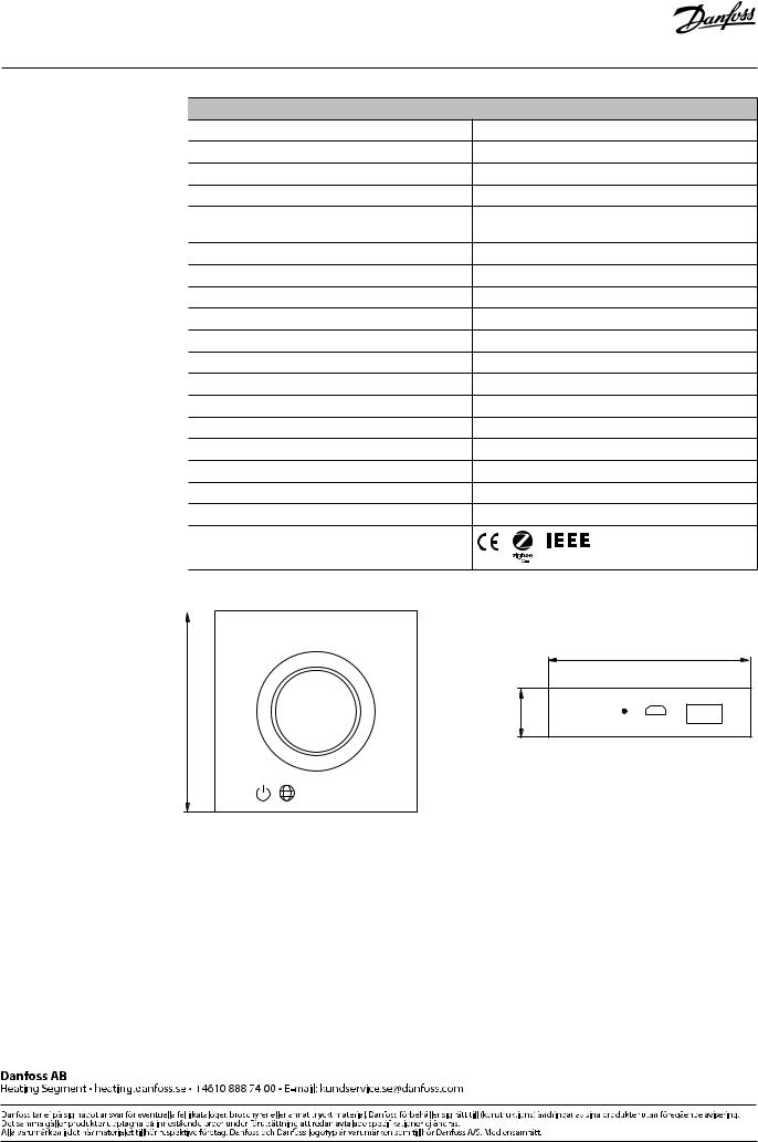 Danfoss Ally Gateway Data sheet