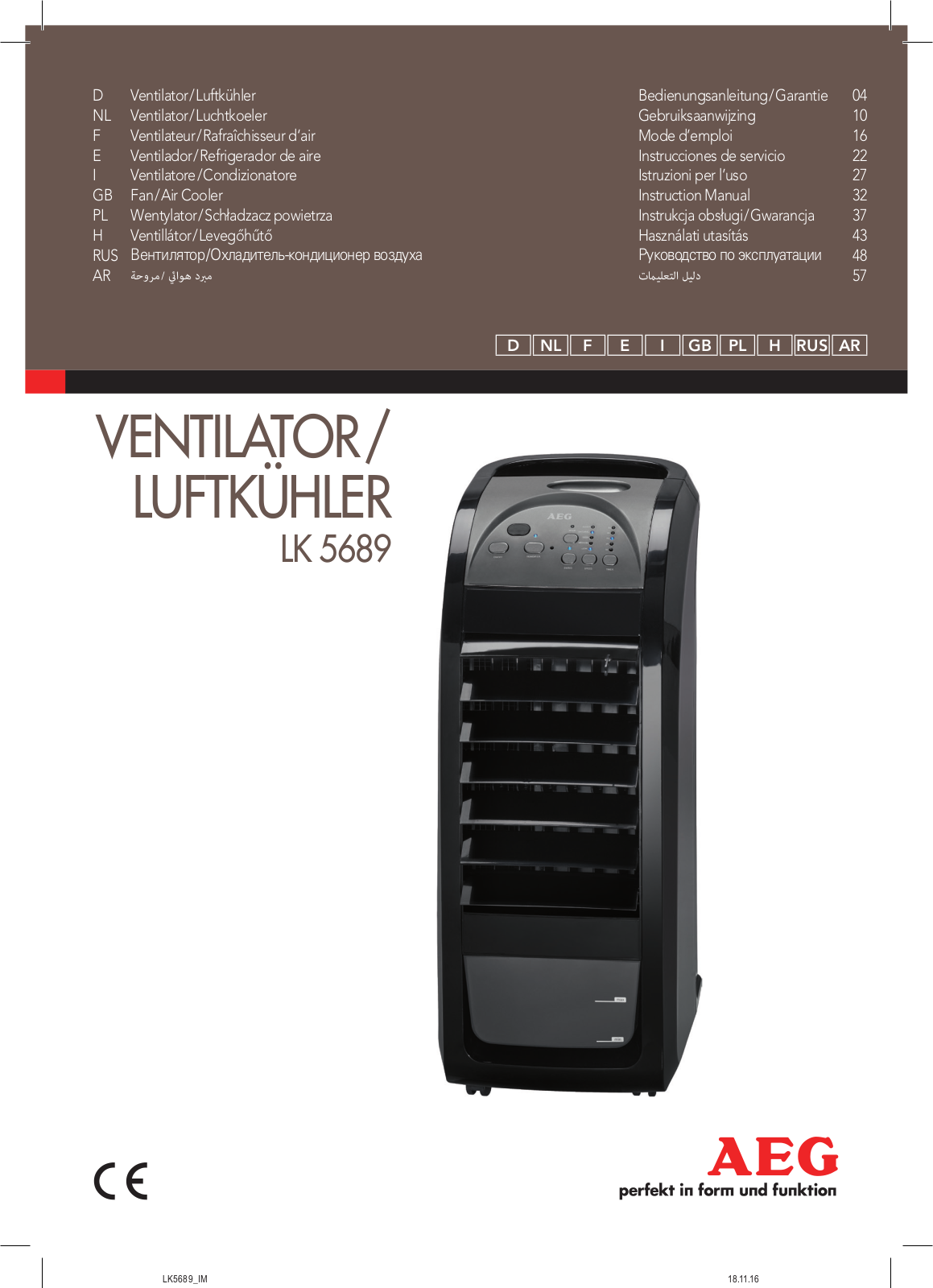 AEG LK 5689 operation manual