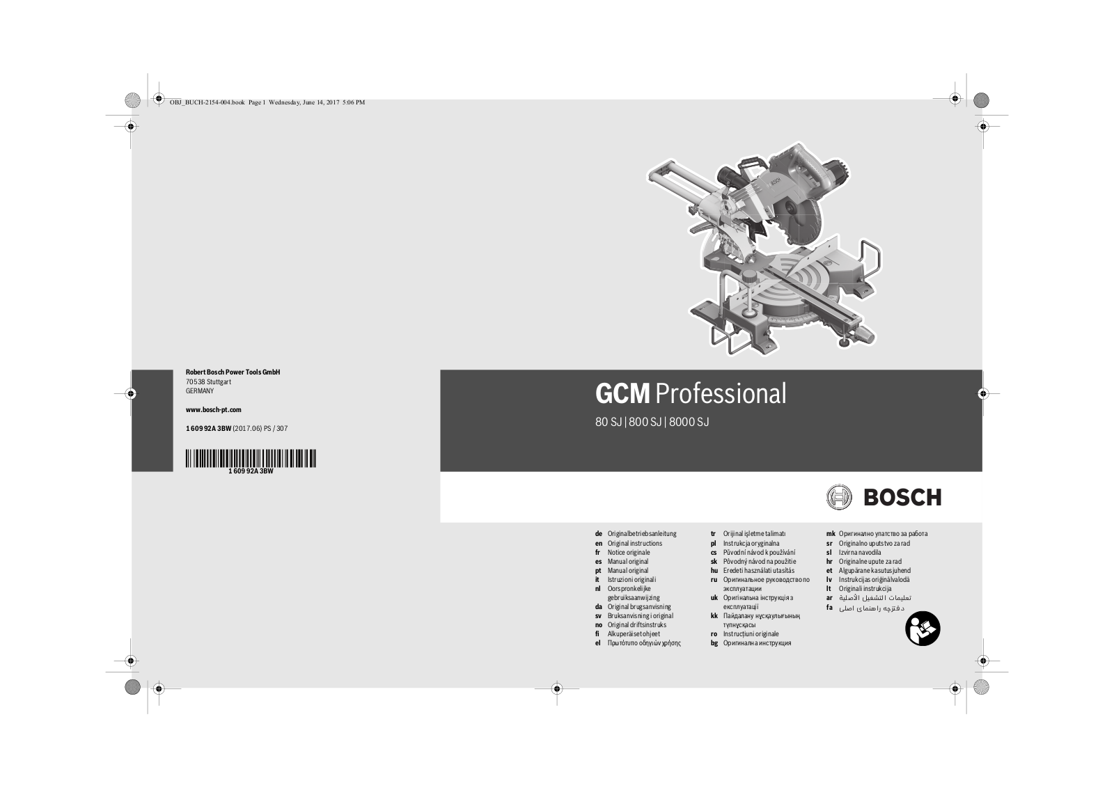 Bosch GCM 800 SJ User Manual