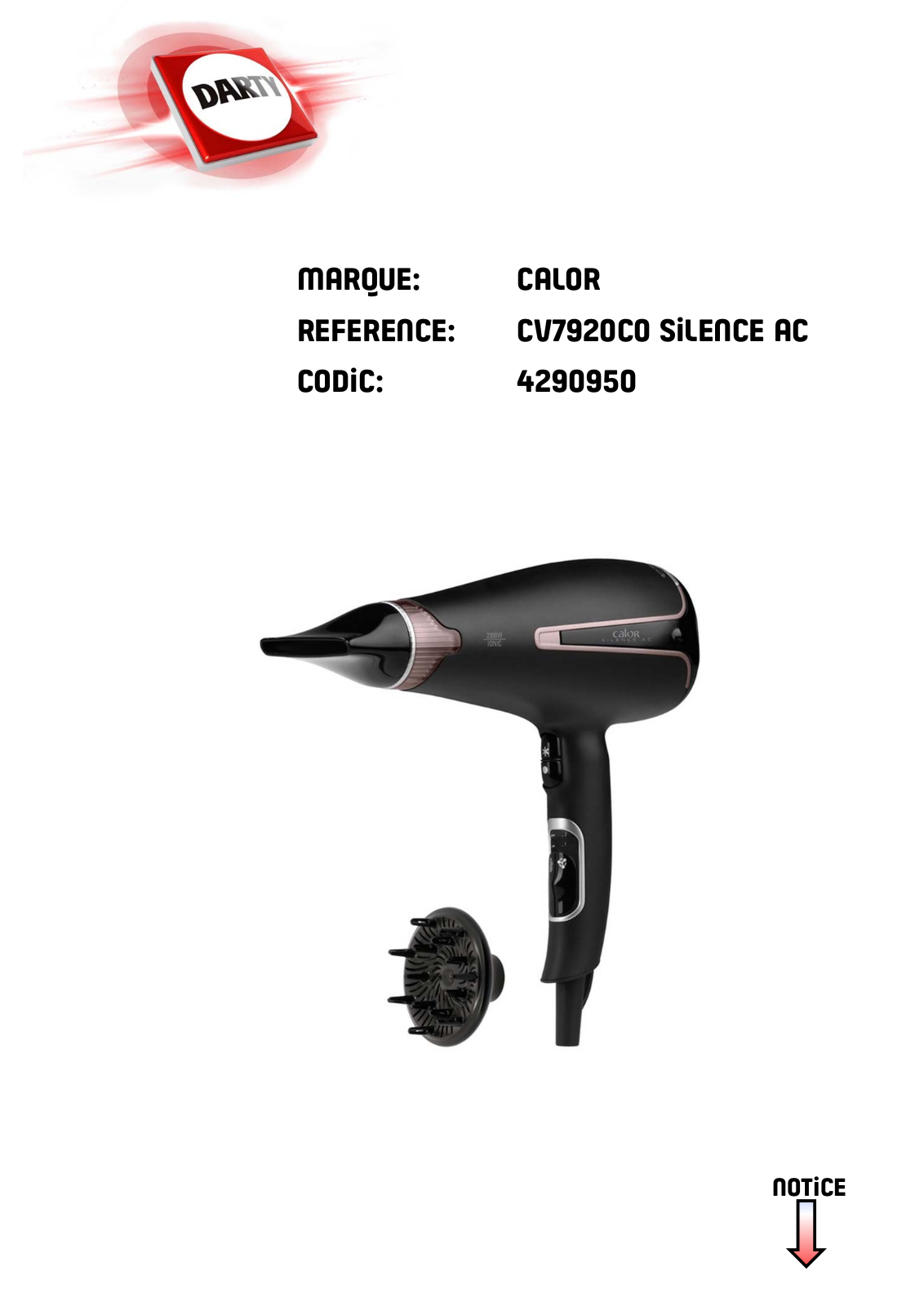 CALOR CV7920C0 User Manual