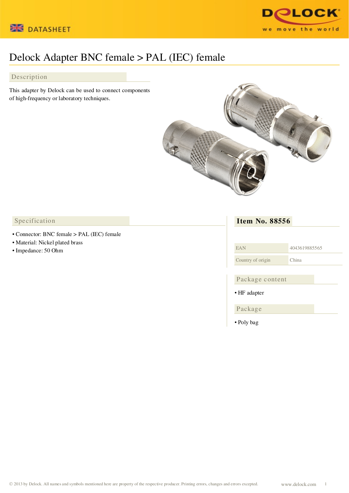 DeLOCK 88556 User Manual