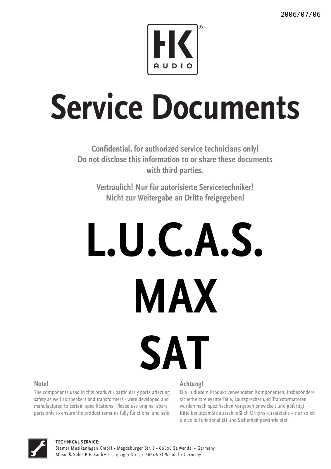 Hughes Kettner lucas max sat hk1105 Schematic