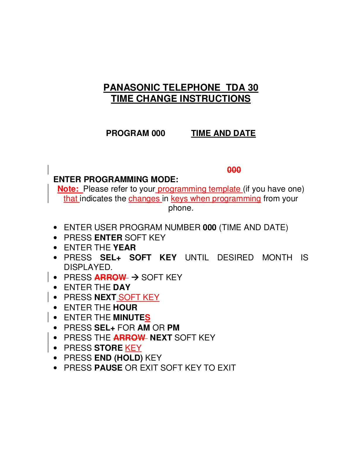 Panasonic TDA 30 User Manual