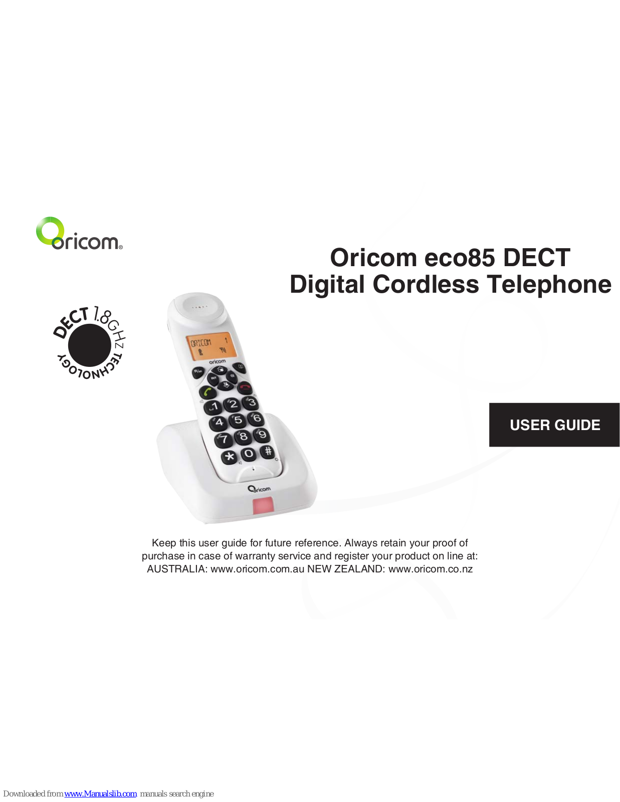 Oricom eco85 DECT User Manual