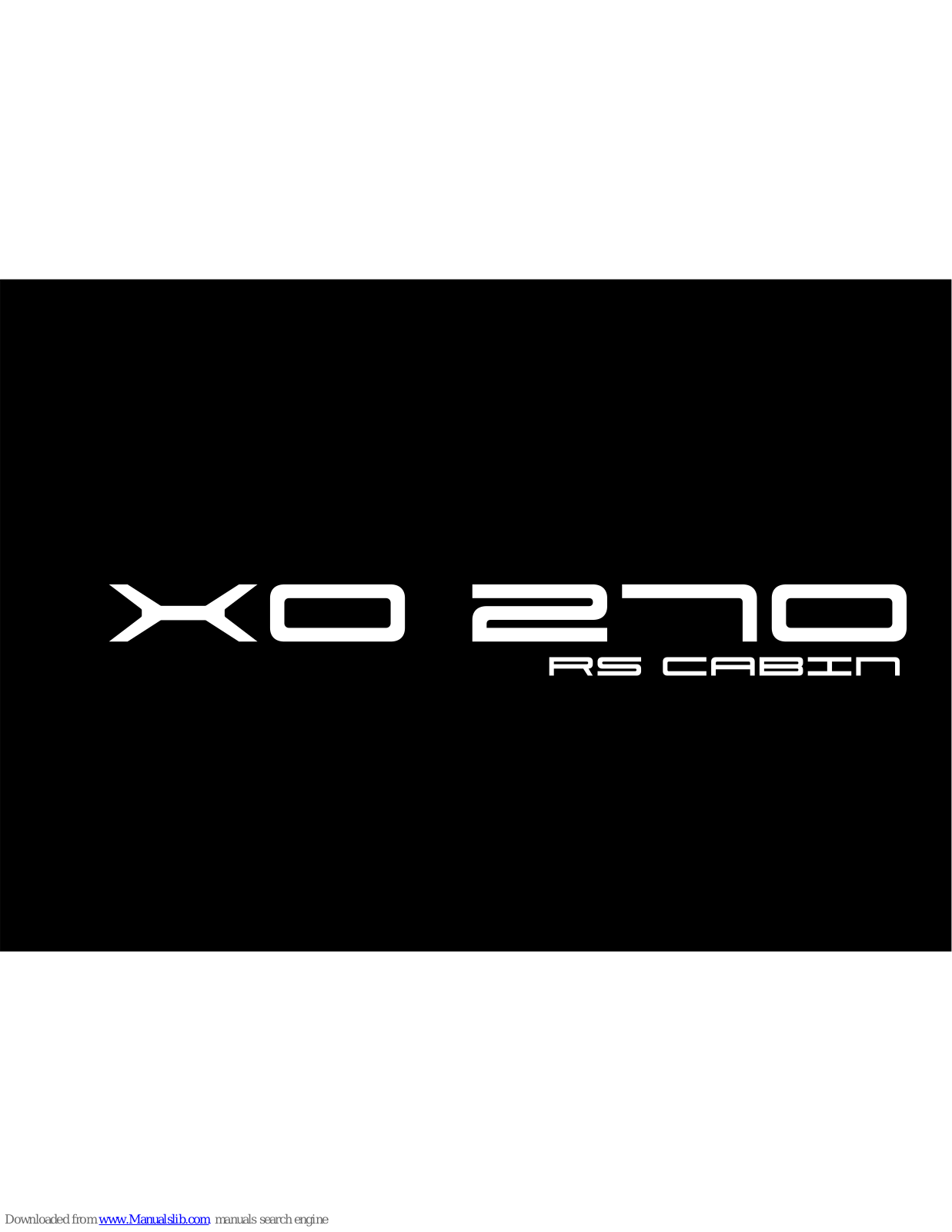 XO boats 270 RS CABIN User Manual