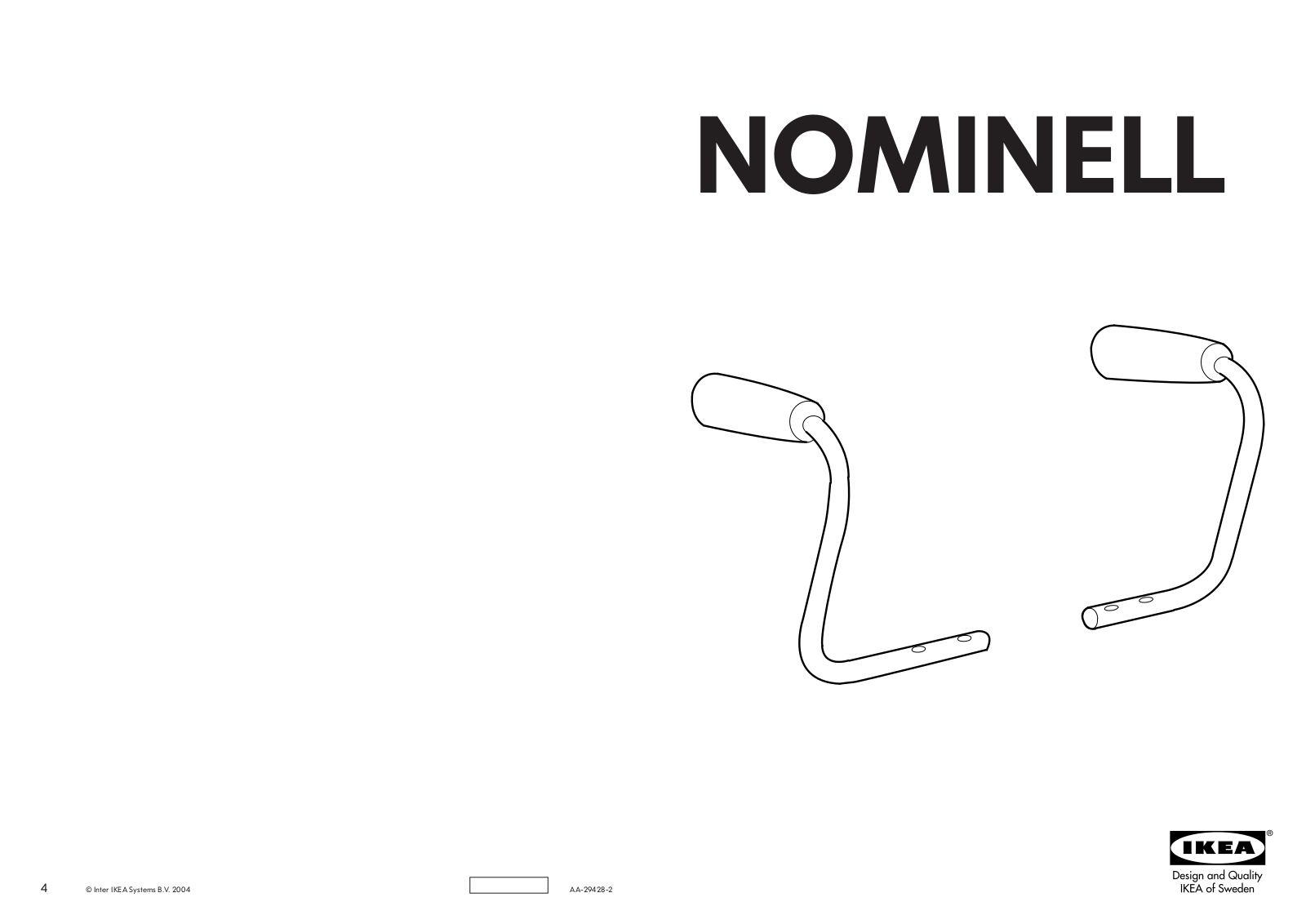 IKEA NOMINELL ARMREST PAIR Assembly Instruction