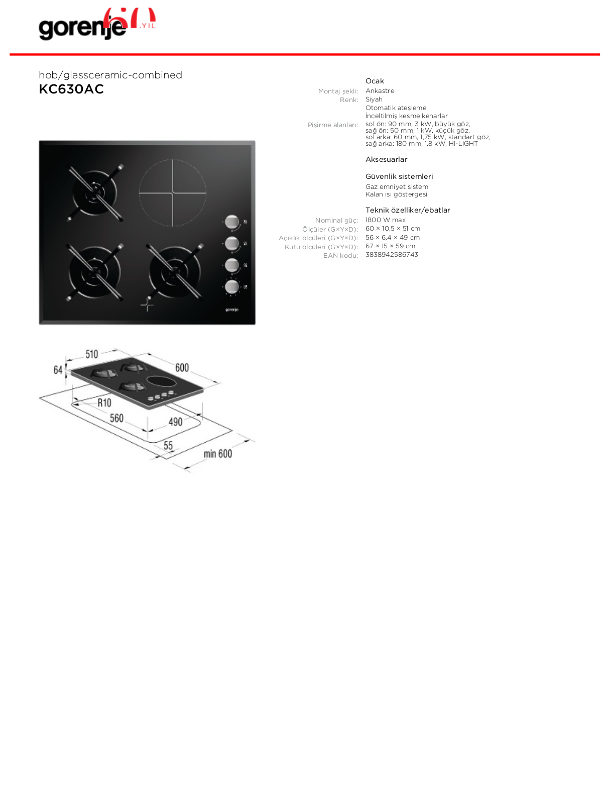 Gorenje KC630AC BROCHURE