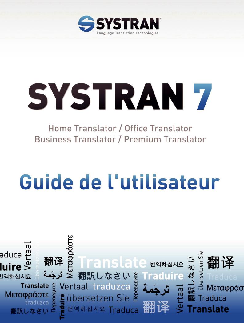 SYSTRAN Systran 7 Guide de l' utilisateur