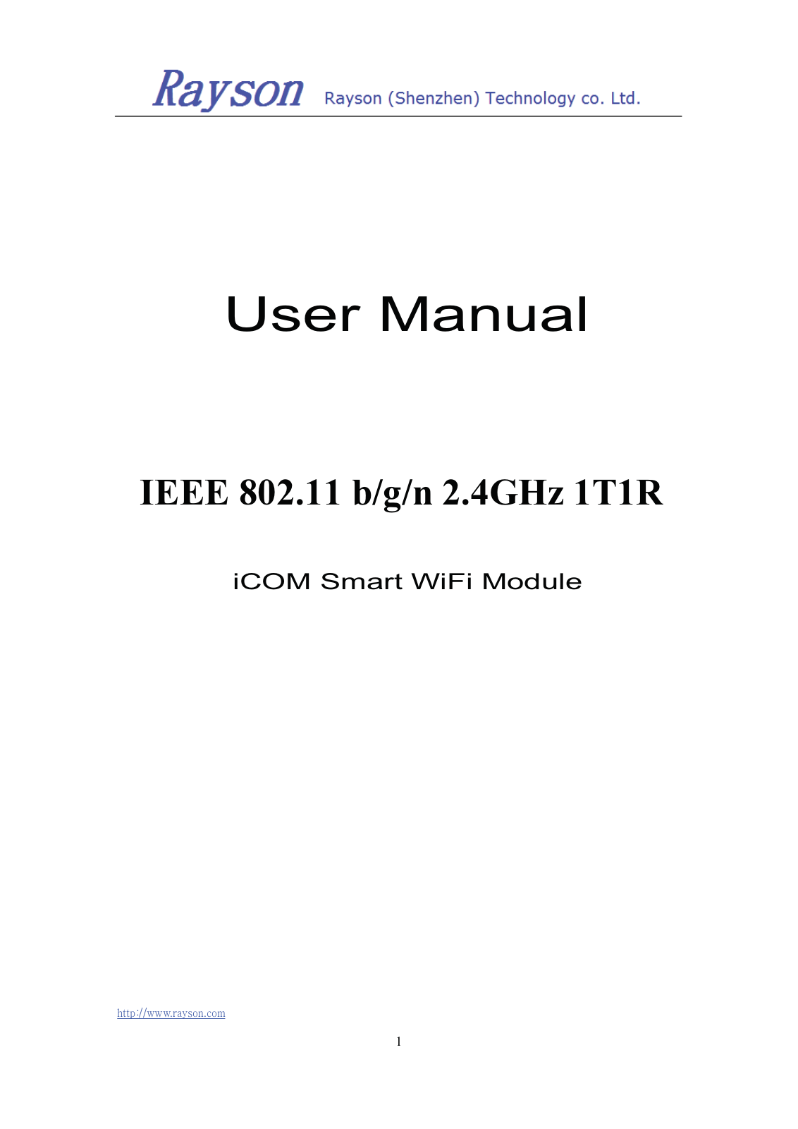 Rayson Technology WFM210 User Manual