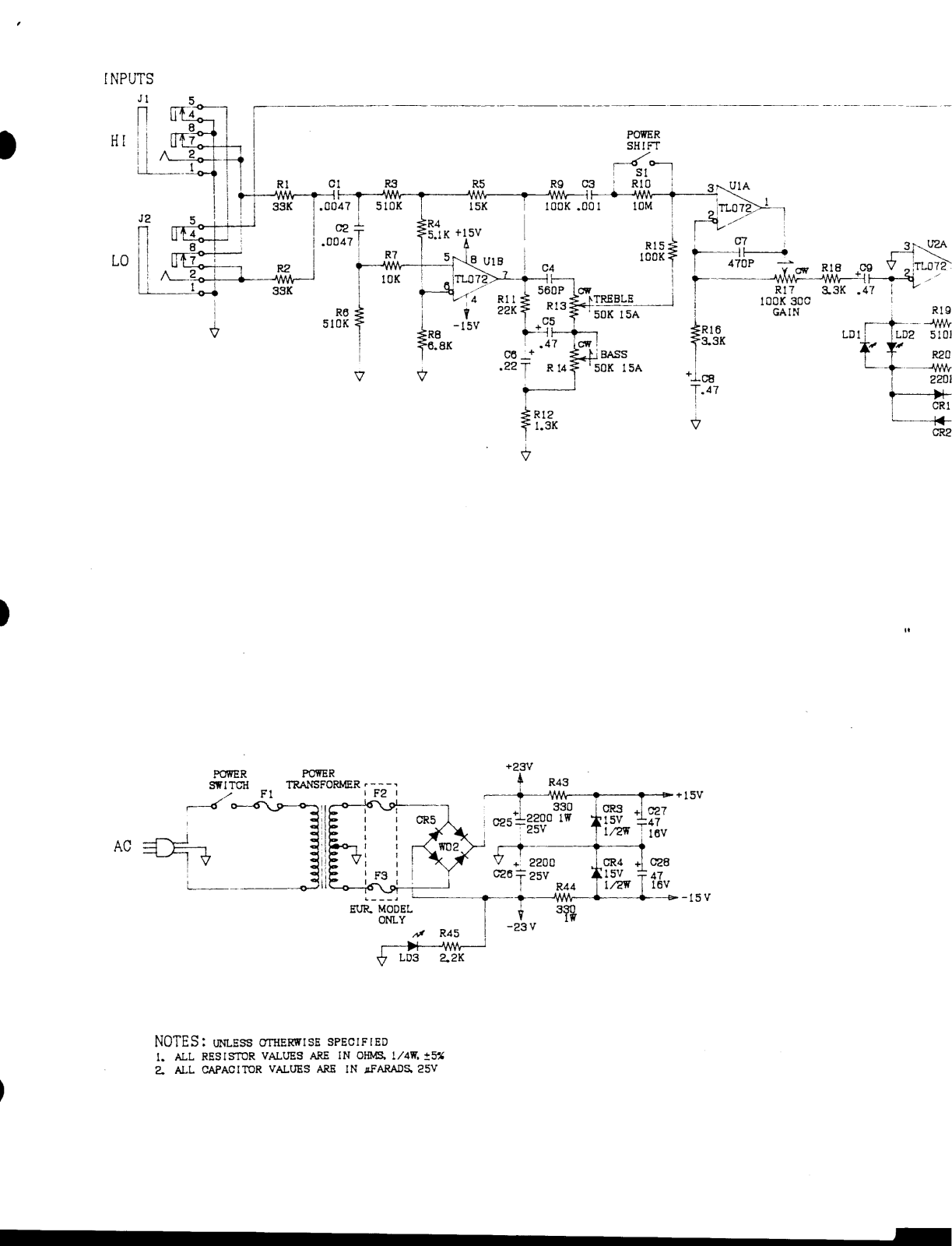 Fender Hiend Sidekick Series Schematic