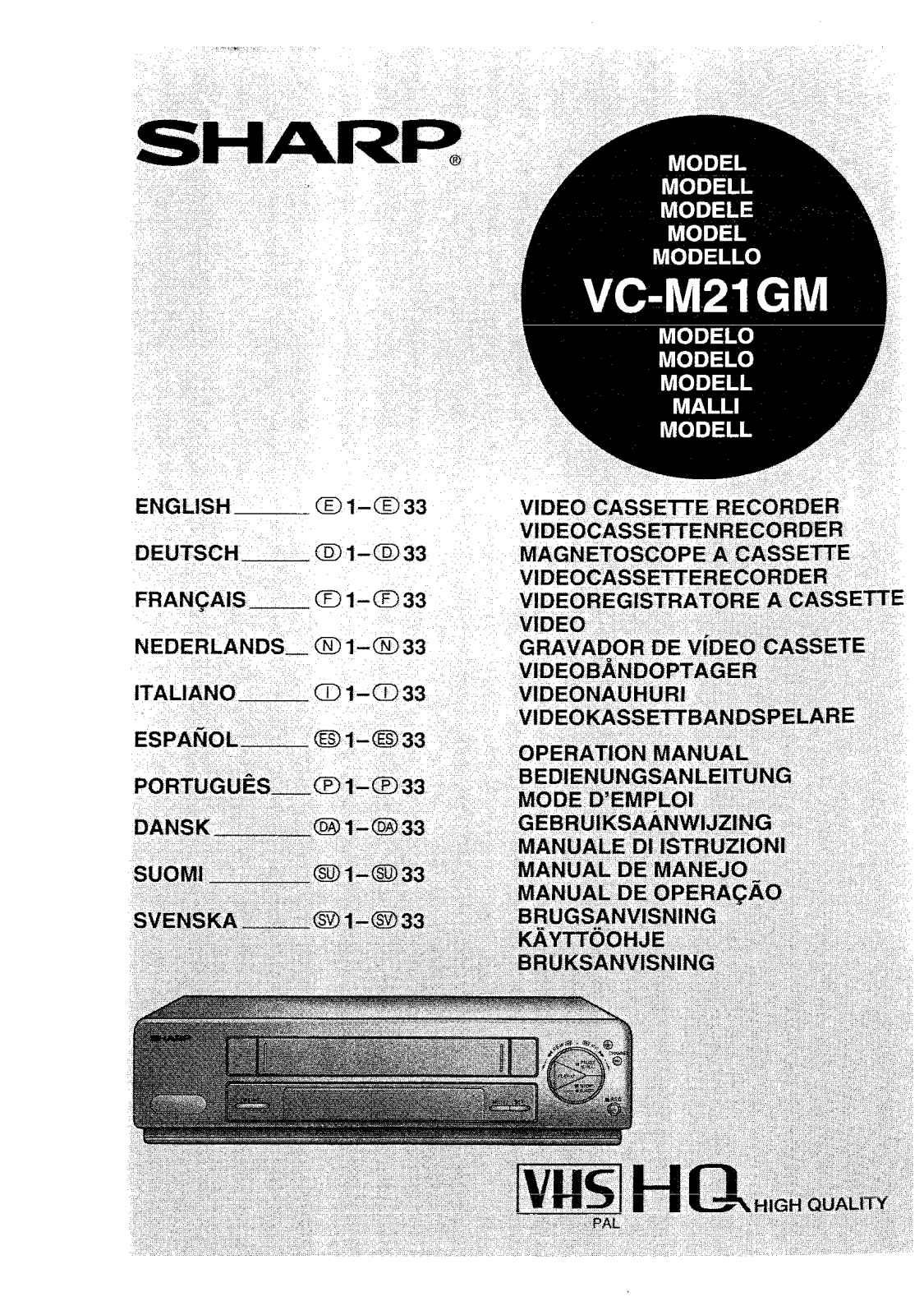 Sharp VC-M21GM User Manual