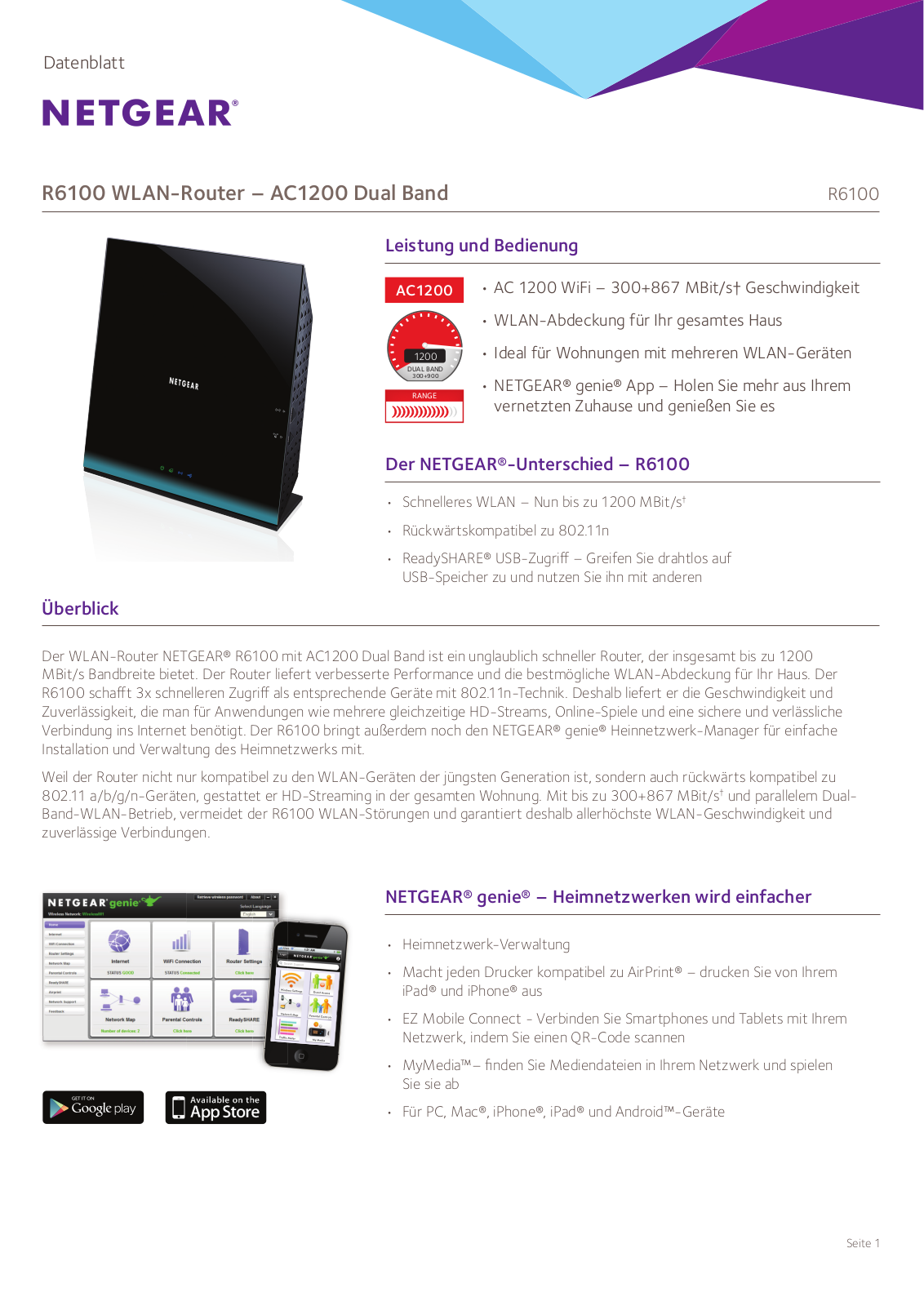 Netgear R6100 Datenblatt